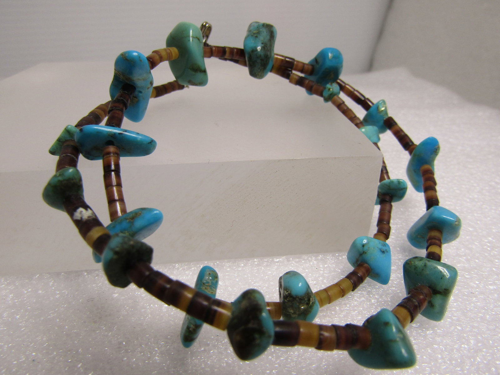 Vintage Southwestern Turquoise Heishi Necklace, 18", 1970's-1990's - 5