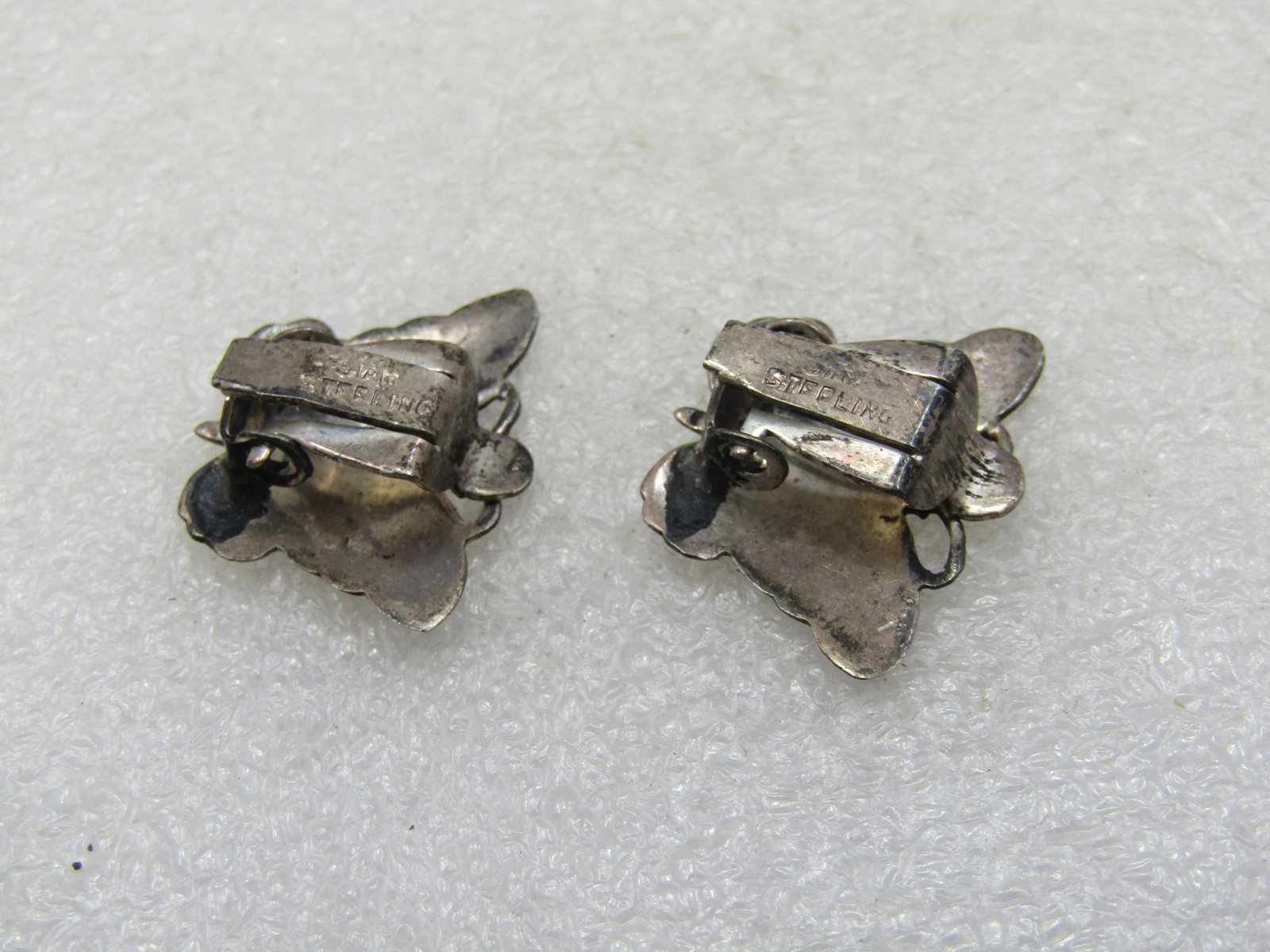 Vintage Siam Goddess Butterfly Earrings, Clip, 1930's-1950's - 4