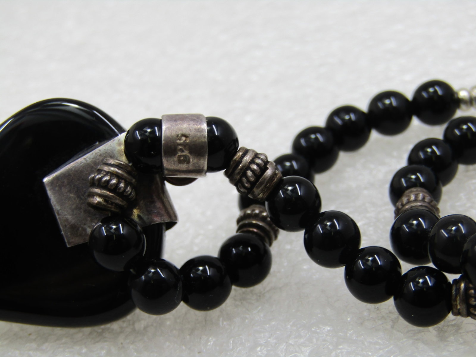 Vintage Sterling & Onyx Bali to Southwestern Necklace, Toggle, 17" - 6