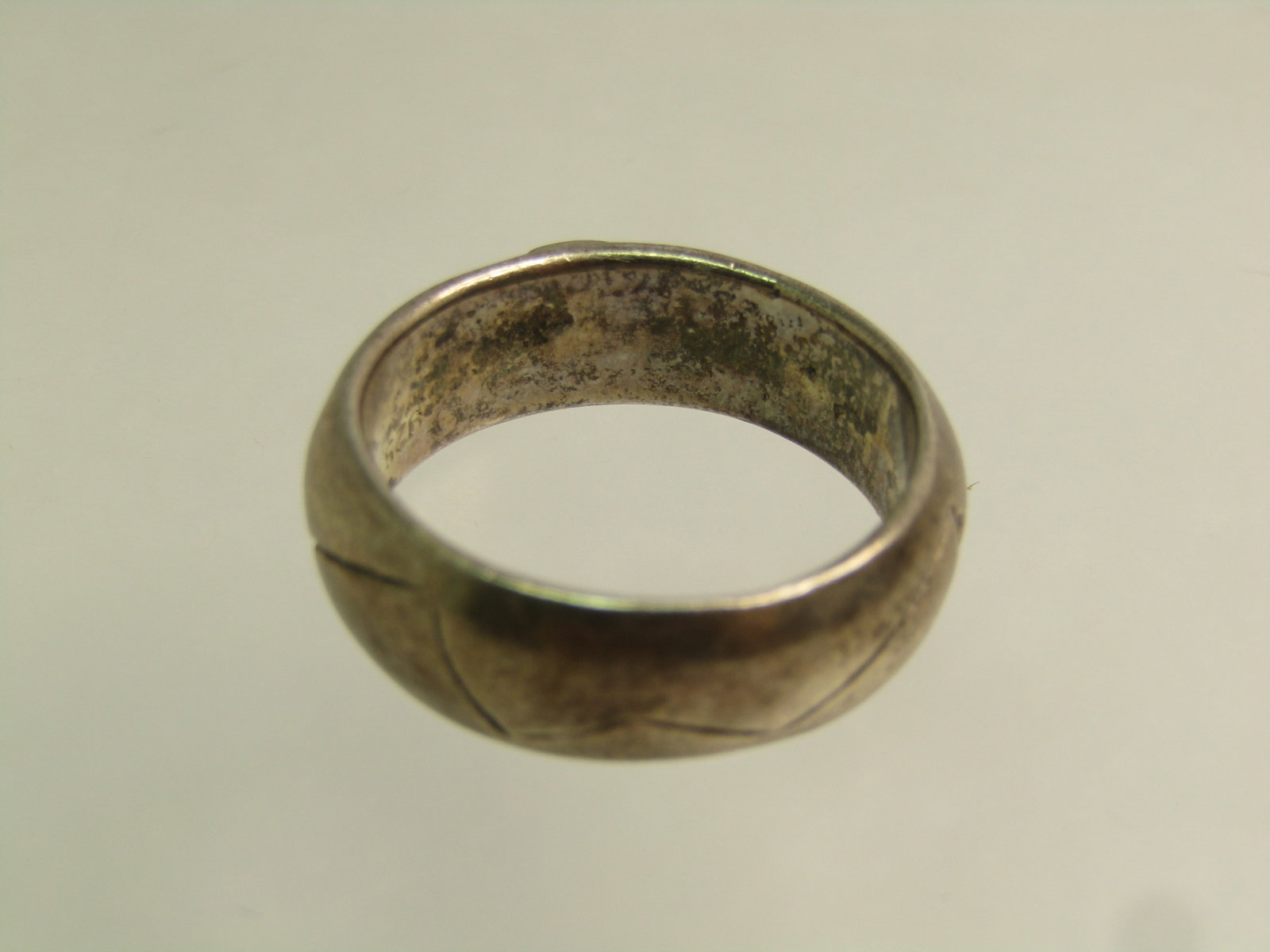 Vintage Sterling Onyx Wide Band Ring, Sz. 6, Southwestern Vibe, 1970's-1980's - 4