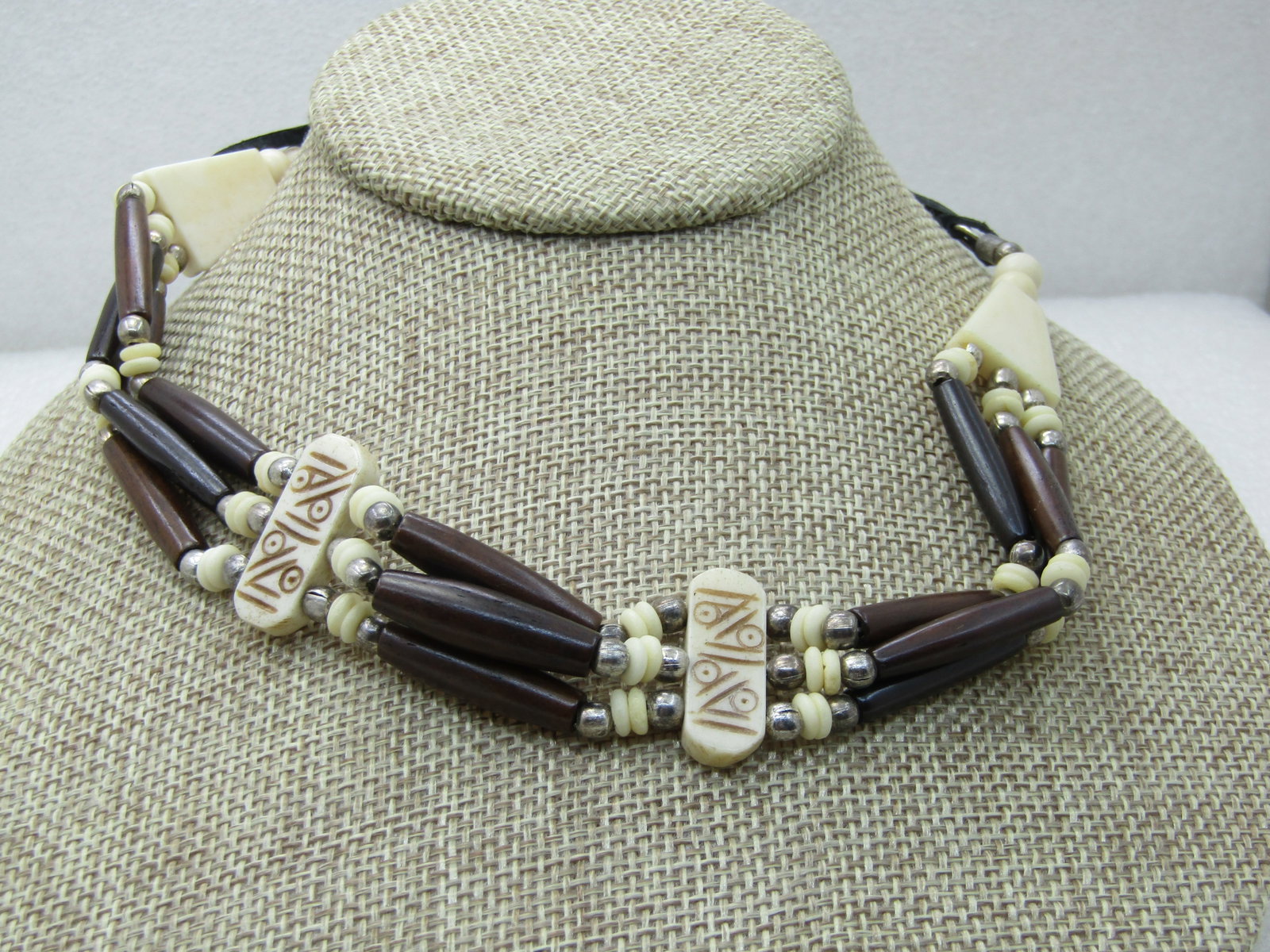 Vintage Costume Warrior/Tribal Necklace, Unisex, 31" - 4