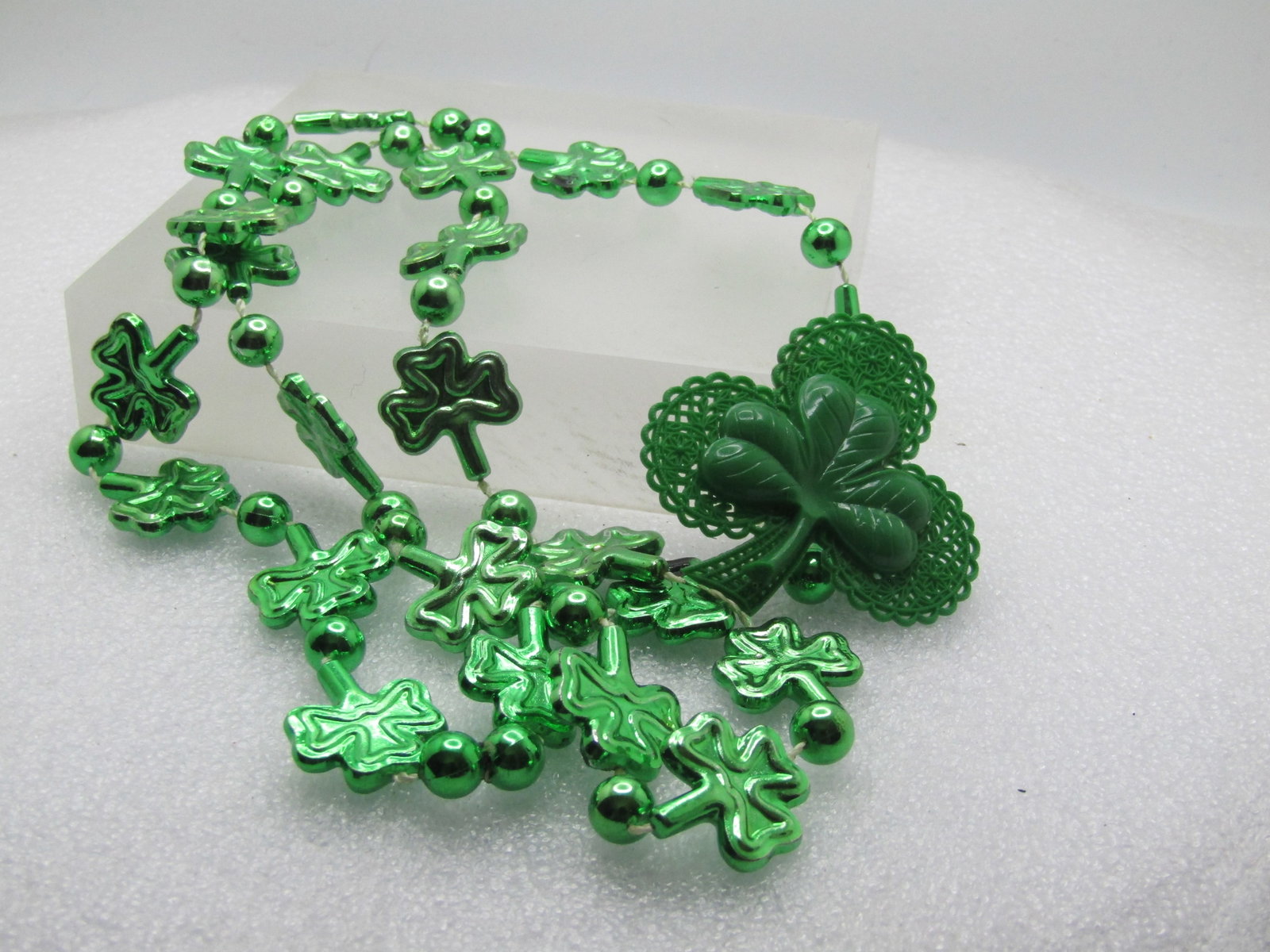 Vintage Irish/St. Patrick's Day Necklace & Clover Brooch, 1960's-1980 - 5