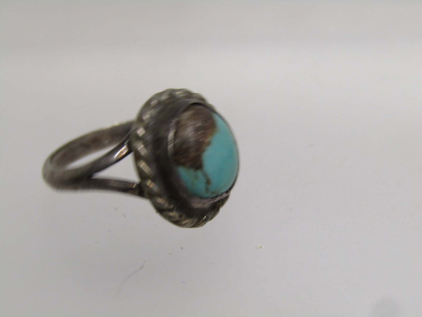 Vintage Sterling Southwestern Turquoise Ring, Sz. 5.75, 1960's-1970's - 5