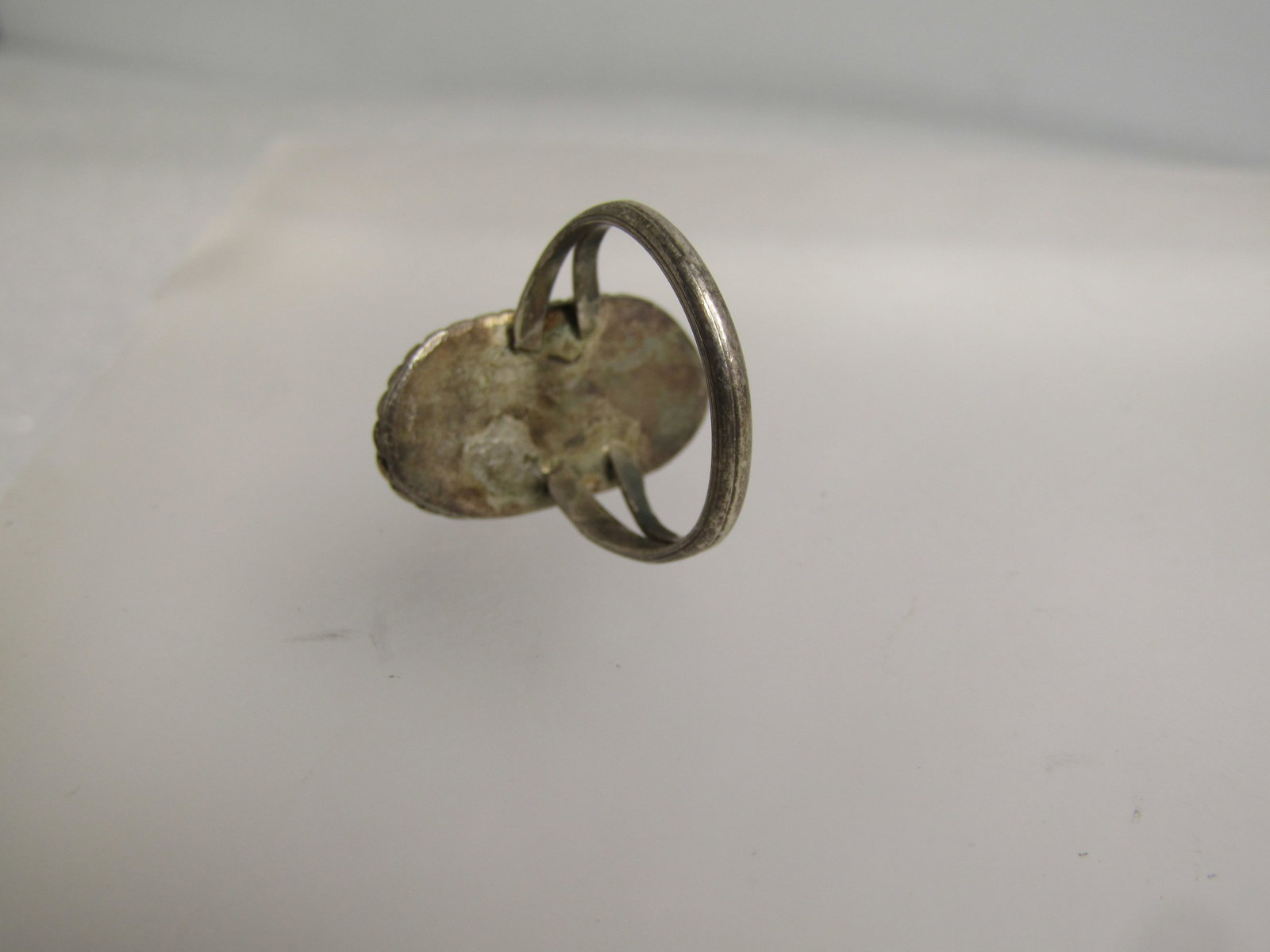 Vintage Sterling Southwestern Turquoise Ring, Sz. 4.25, 1970's-1980's - 4