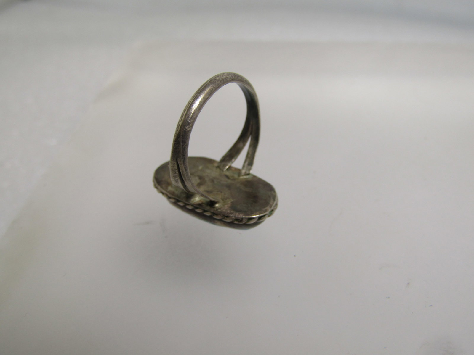 Vintage Sterling Southwestern Turquoise Ring, Sz. 4.25, 1970's-1980's - 5