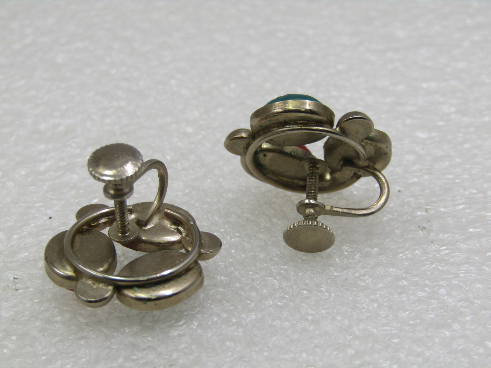 Vintage Egyptian Scarab Earrings, Screw Back, 1960's - 5