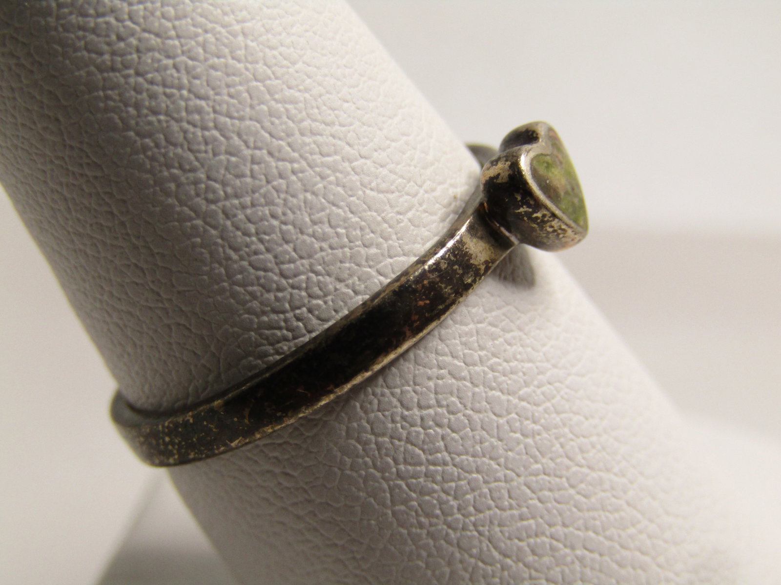 Vintage Sterling Unakite Heart Ring, Sz. 8. 1970's-1980's. Southwestern Vibe. - 2