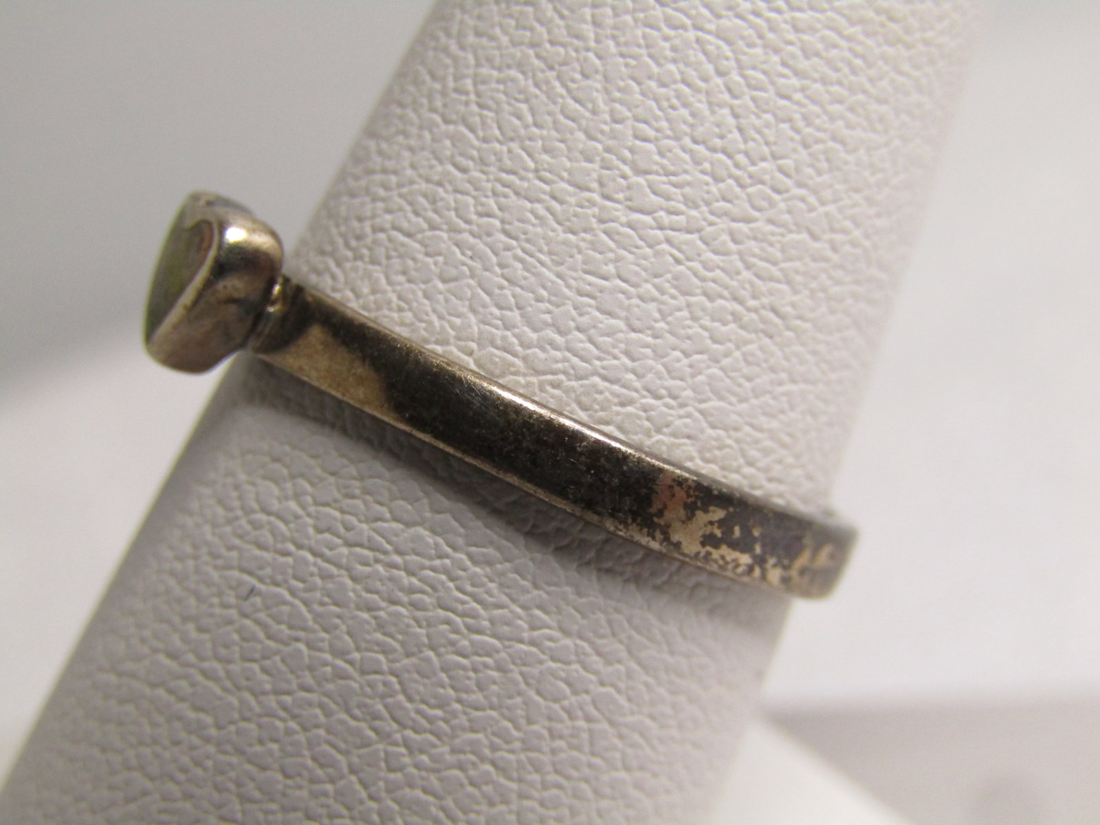 Vintage Sterling Unakite Heart Ring, Sz. 8. 1970's-1980's. Southwestern Vibe. - 3