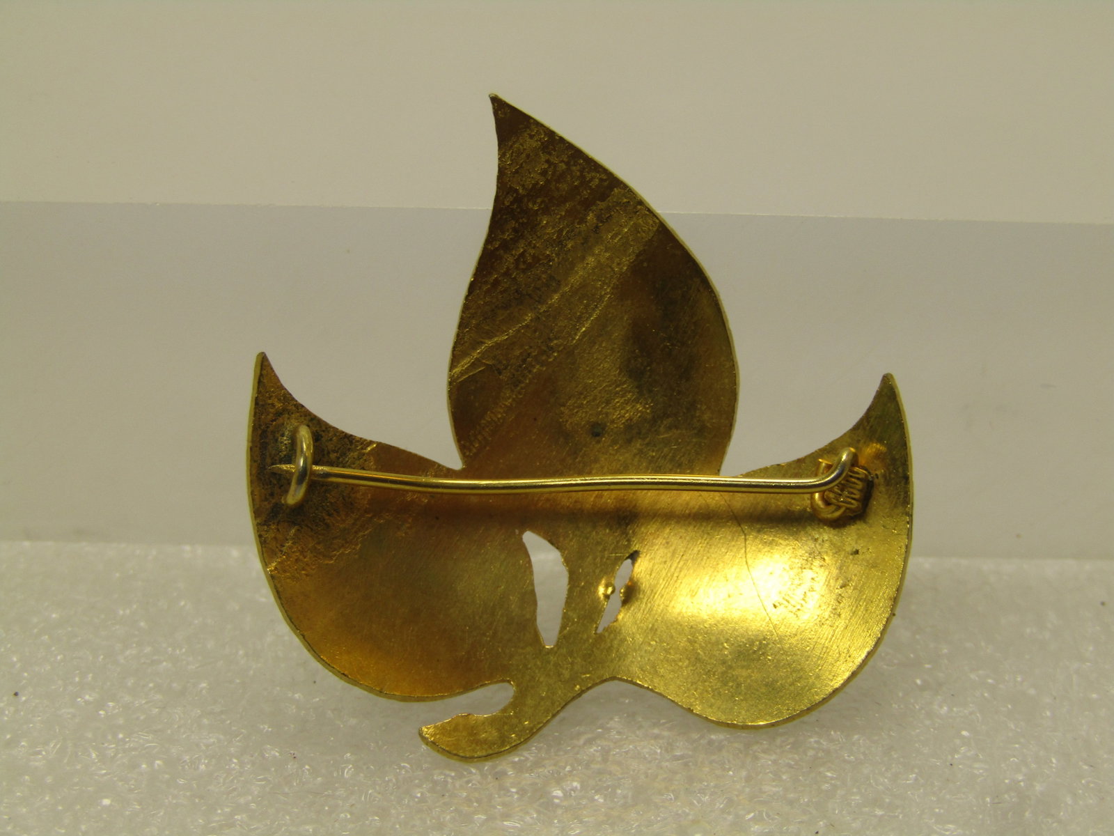 Vintage Siam Goddess Leaf Brooch, 1960's, C-Clasp - 4