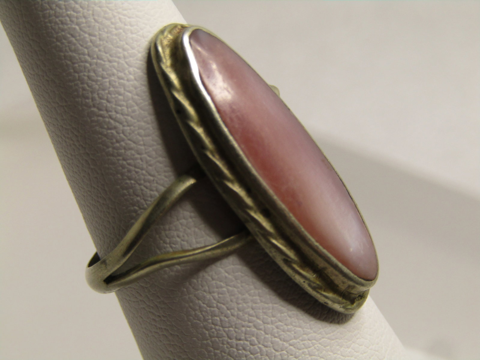 Vintage Southwestern Pink MOP Ring, Mexico, Sz. 8.5, 1960's-1970's - 2