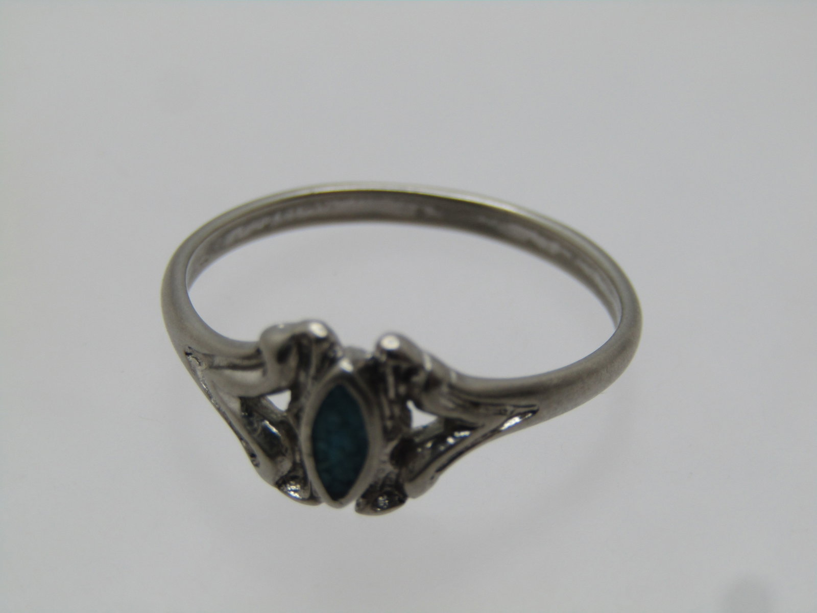Vintage Southwestern Turquoise Chip Ring, Sz. 7. 1970's-1980's - 5