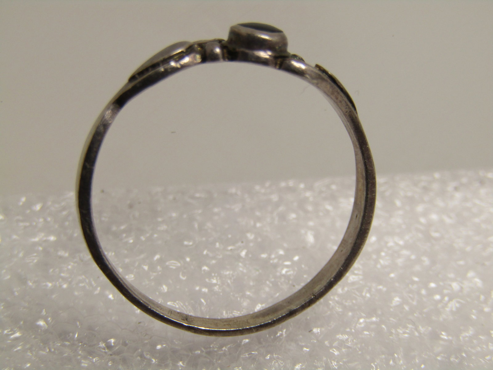 Vintage Sterling Southwestern Onyx Ring, Sz. 7.5. 1960's-1970's. - 7