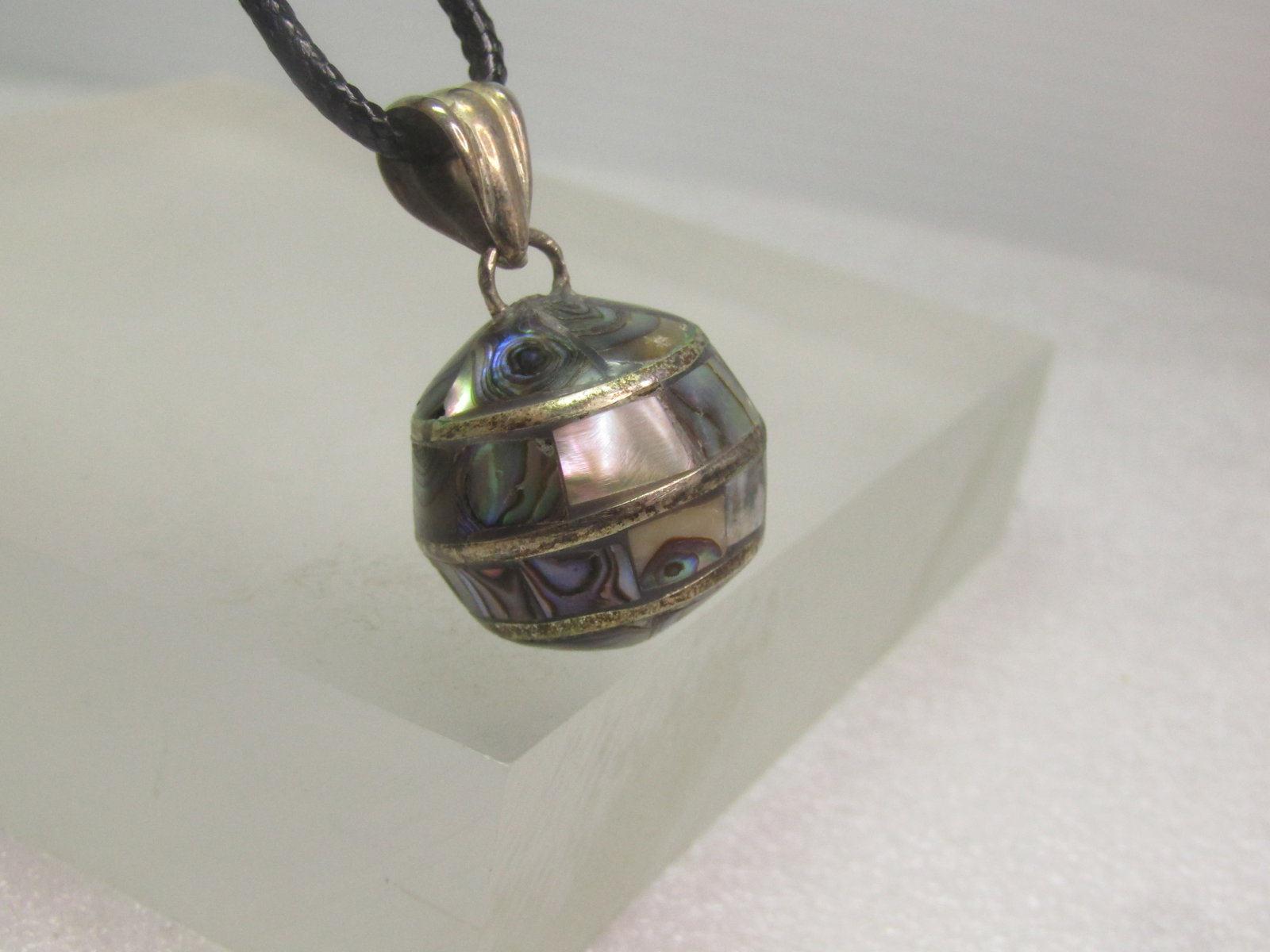 Vintage Sterling Abalone Chime/Harmony Pendant/Necklace, 24", 1960's-1970's - 5