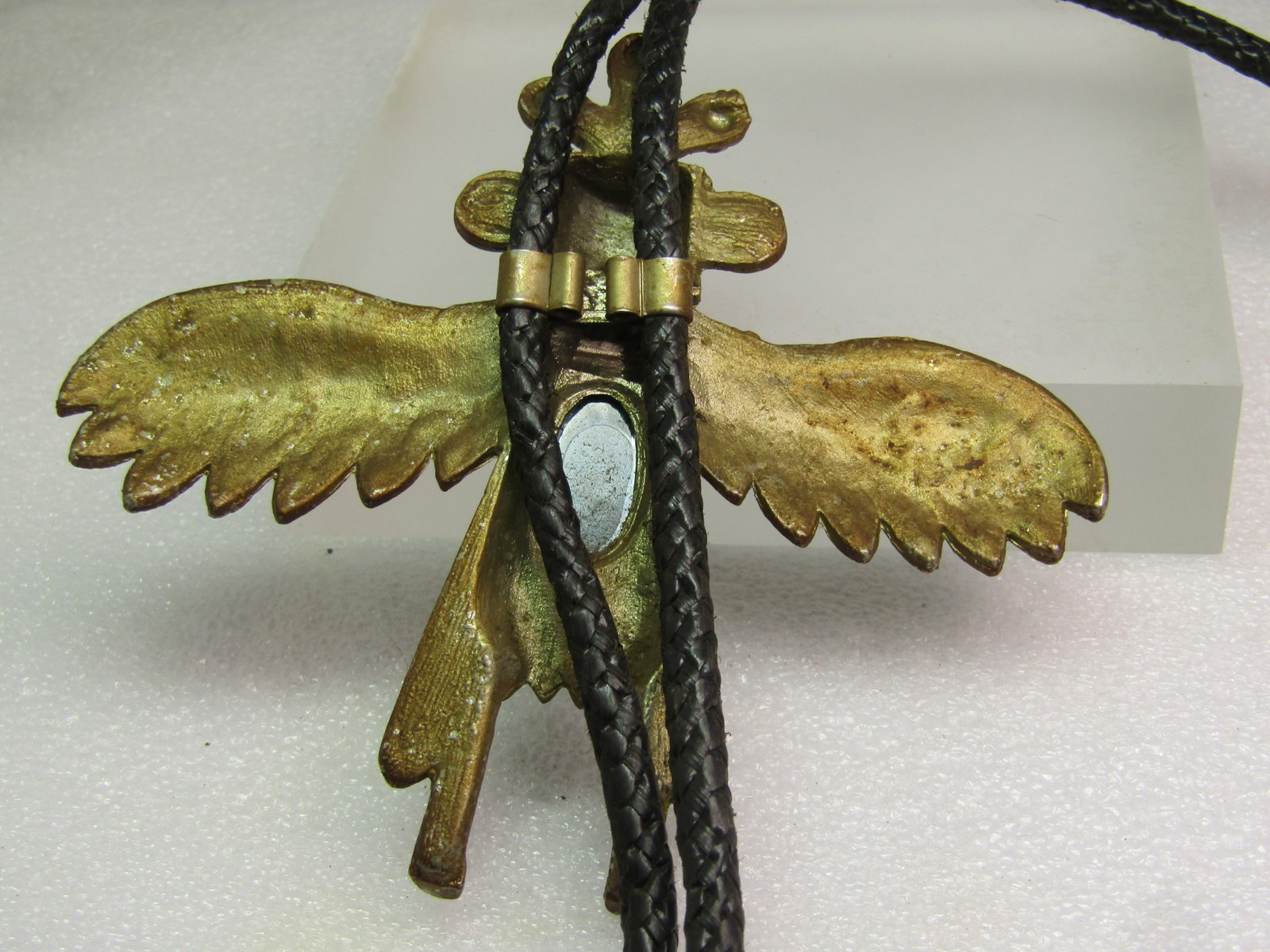Vintage Faux Turquoise Kachina Bolo Tie, Mid 1900's, 36" - 6