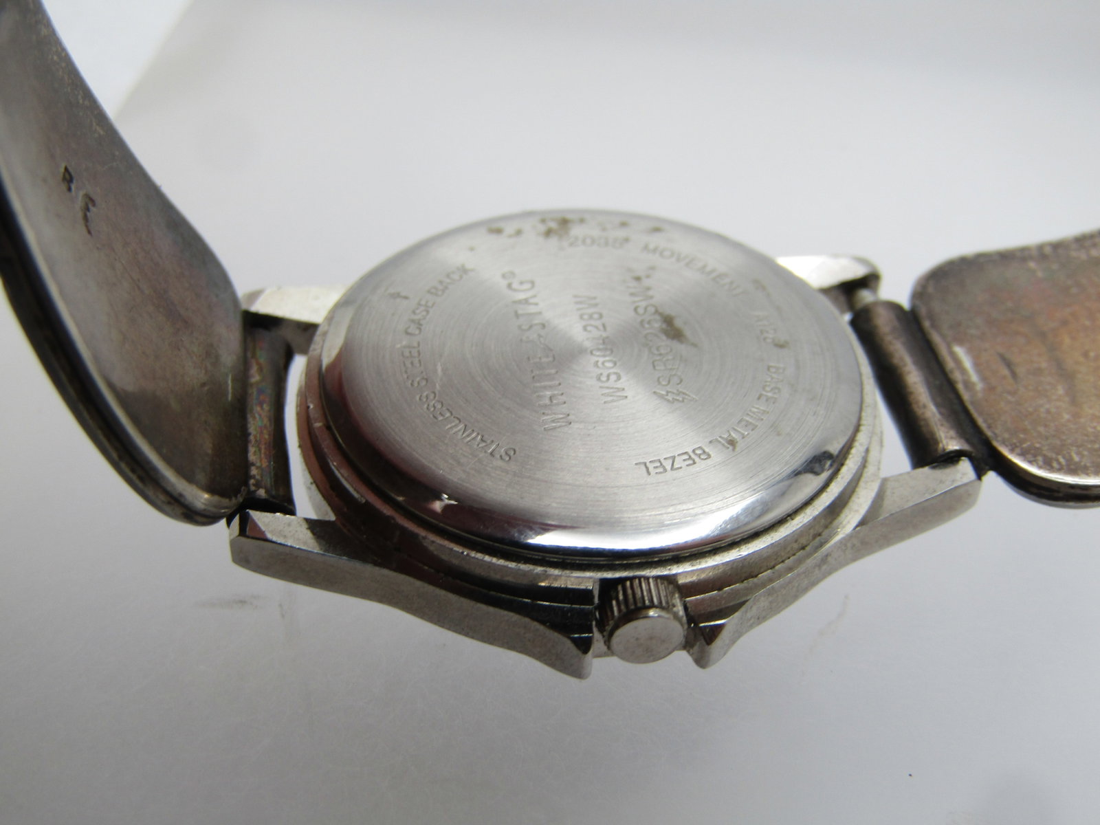 Sterling Southestern Turquoise Watch Tips & Ladies Watch, Signed, B & Crescent Shape - 6