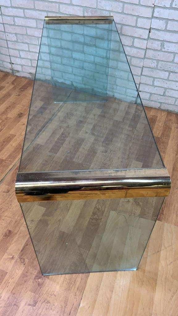 Mid Century Modern Waterfall Coffee Table and Console Table by Leon Rosen for Pace Collection - Set - 5