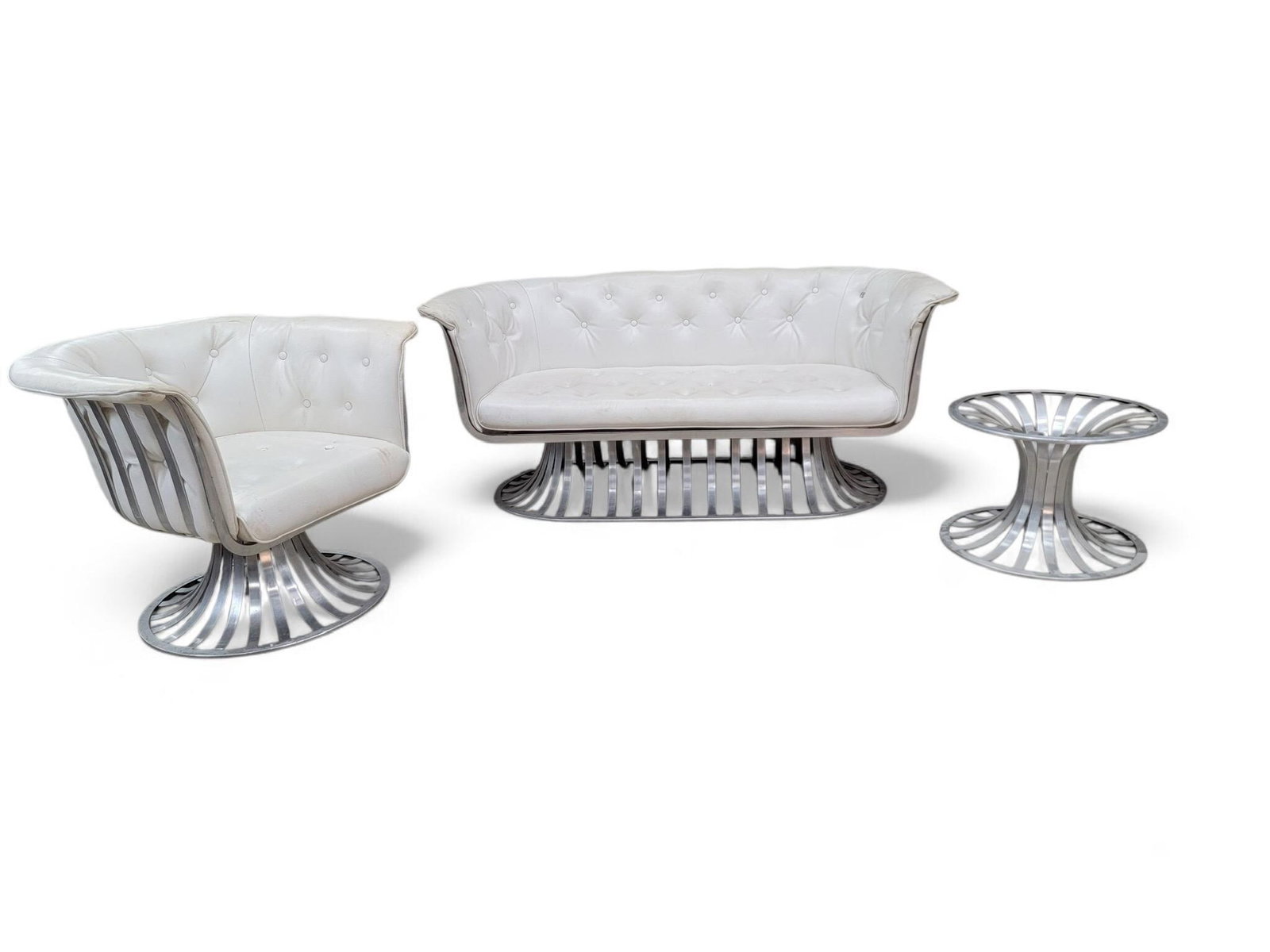 MCM Russel Woodard Extruded Aluminum Outdoor 5 Piece Parlor Set - 6
