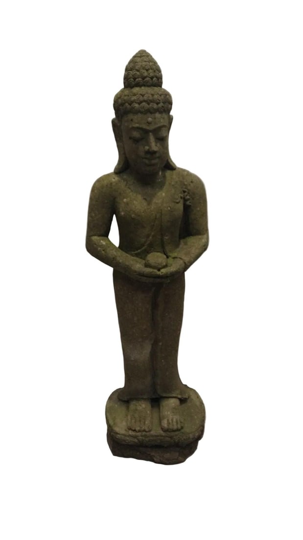 Antique Balinese Buddha and Dewi Tara Goddess Statues - Set of 2 - 7