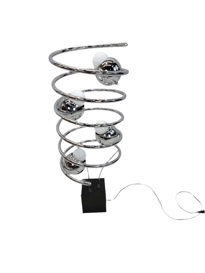 MCM Atomic Space Age Chrome Abstract Table Floor Lamp - 4