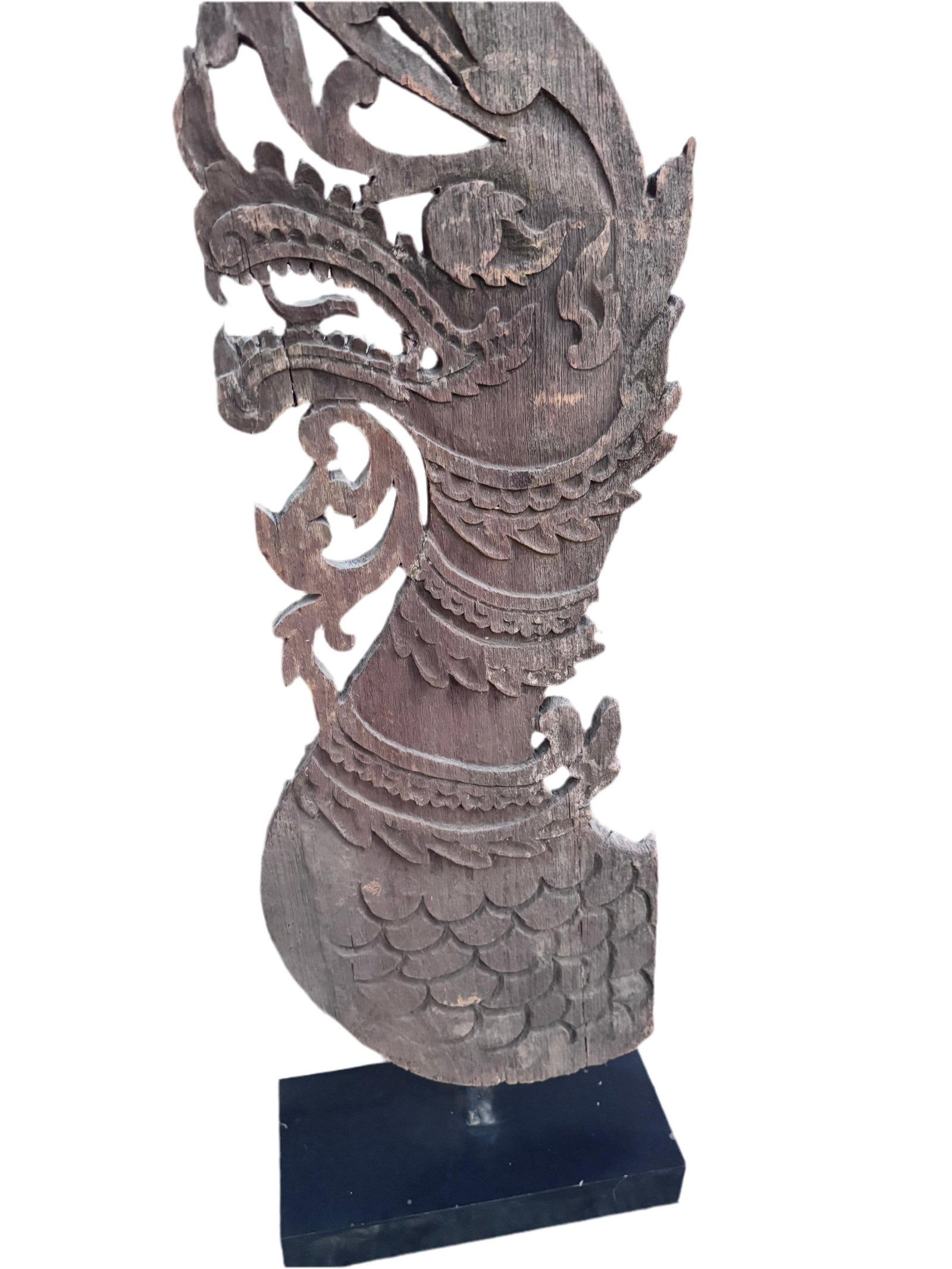 Antique Thai Naga Temple Finial - 8