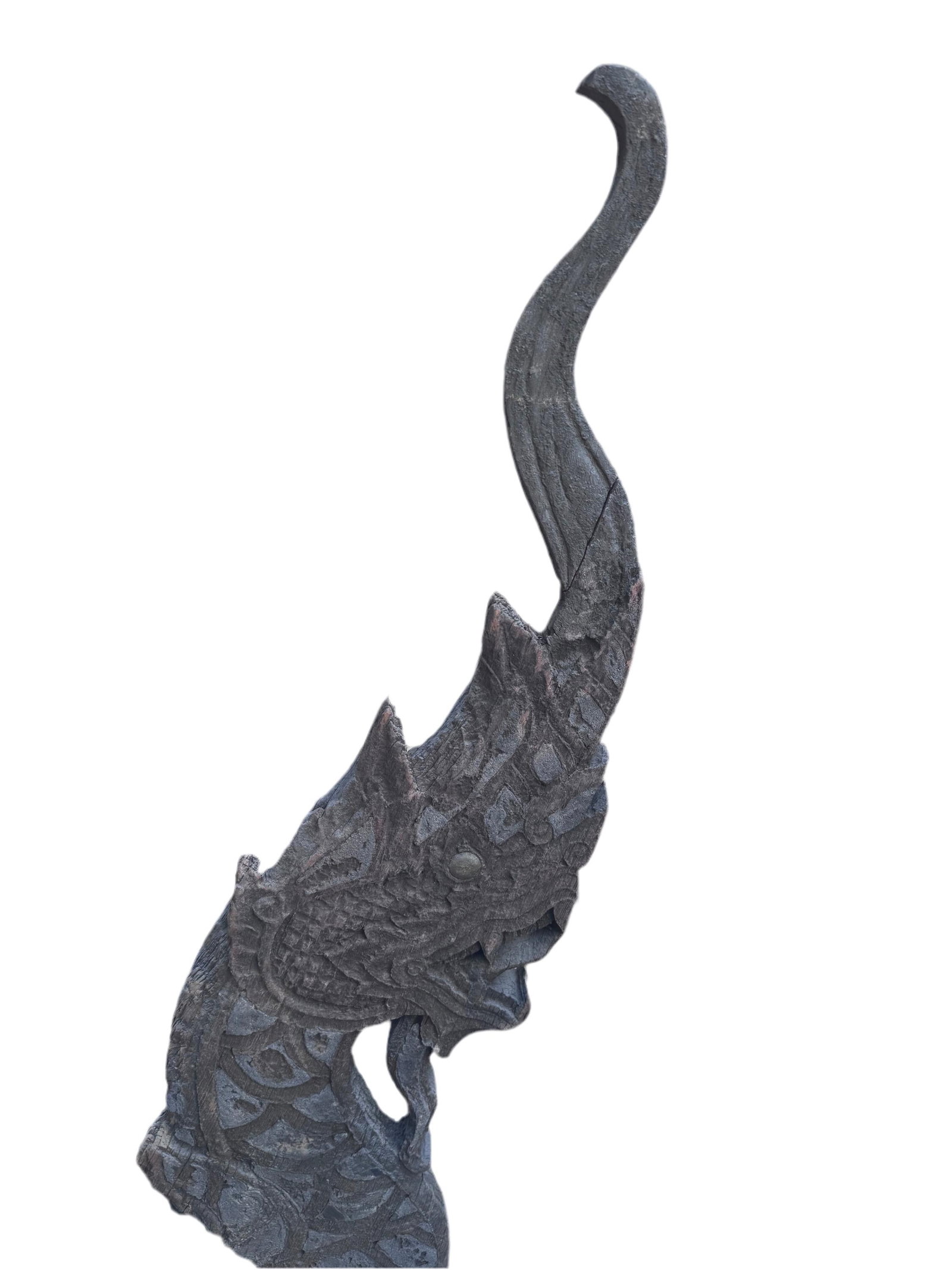 Antique Thai Naga Temple Finial - 4
