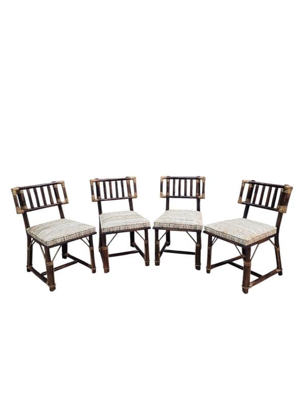 MCM John Wisner for Ficks Reed Rattan & Bamboo Dining Chairs, Set of 6 - 4