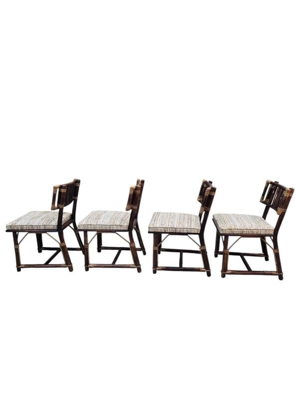 MCM John Wisner for Ficks Reed Rattan & Bamboo Dining Chairs, Set of 6 - 5