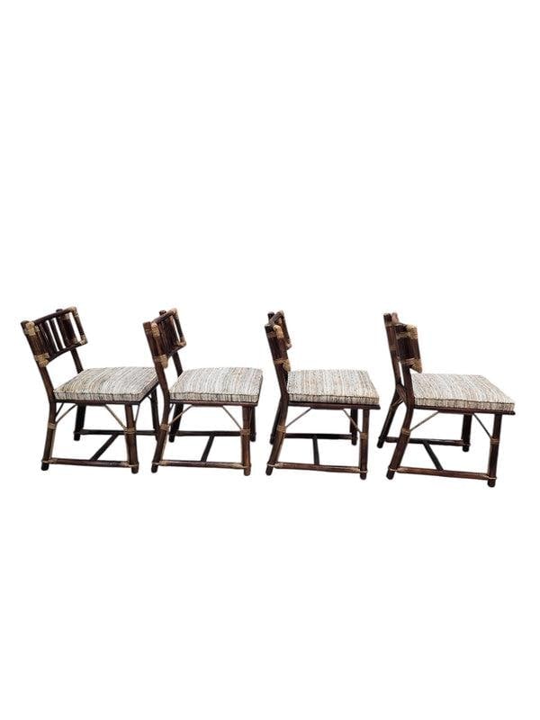 MCM John Wisner for Ficks Reed Rattan & Bamboo Dining Chairs, Set of 6 - 7
