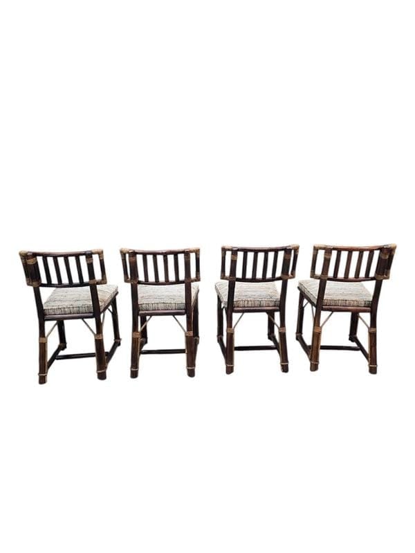 MCM John Wisner for Ficks Reed Rattan & Bamboo Dining Chairs, Set of 6 - 8