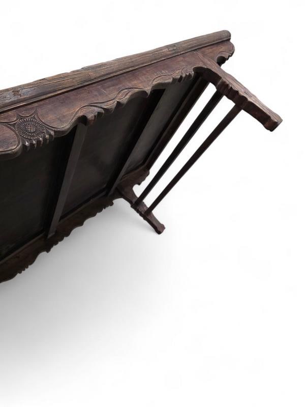 Antique Shanxi Province Ming Dynasty Elm and Rattan Coffee Table - 5