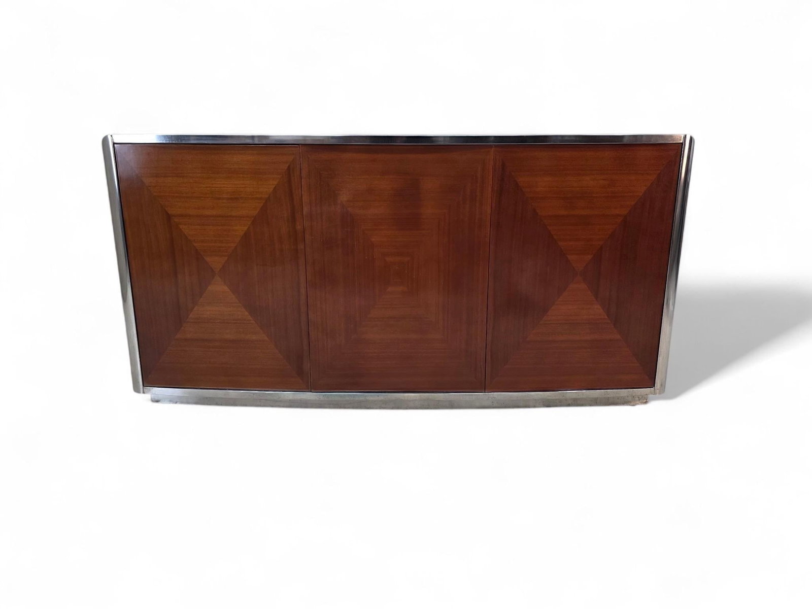Vintage Italian Postmodern Credenza With Book-Matched Doors - 3
