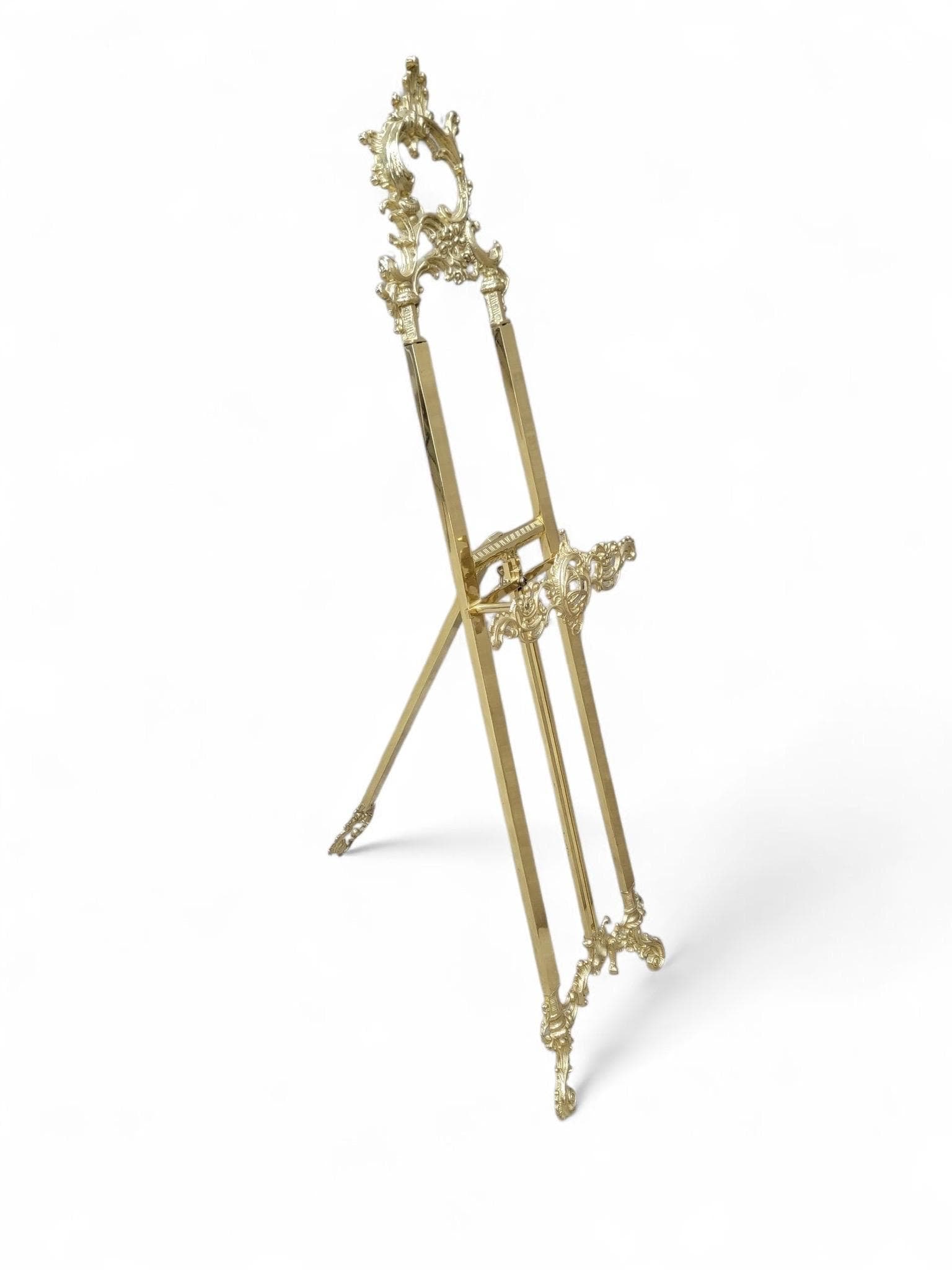 Vintage Italian Rococo Style Brass Painting Easel - 4