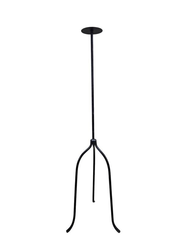 Vintage Black Iron Nail-Top Candle Stands – Set of 3 - 4