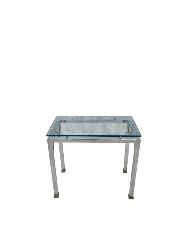 MCM Chrome and Glass Console Table - 4