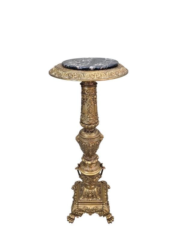 Antique Rococo Revival Style Pedestal Stand - 2