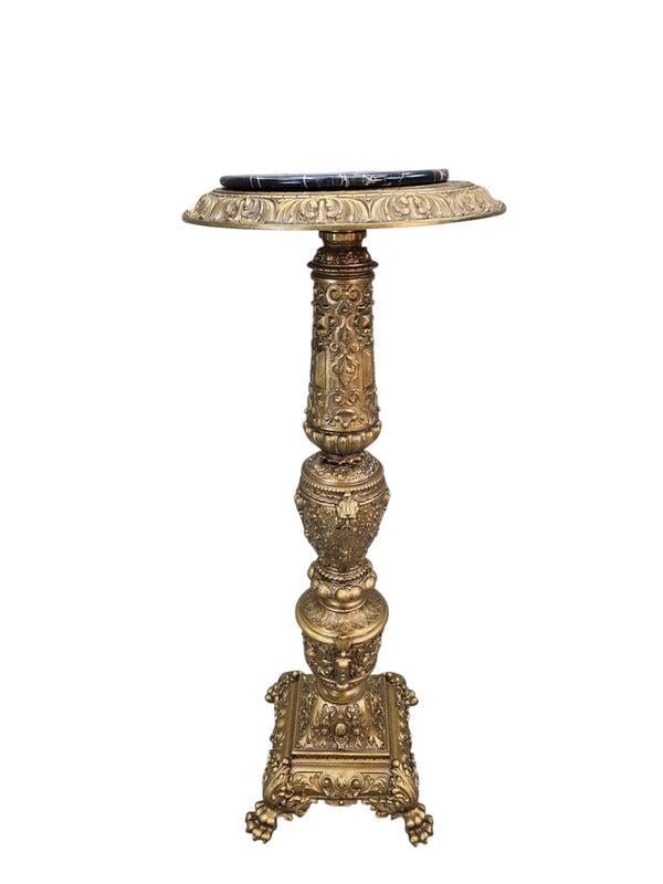 Antique Rococo Revival Style Pedestal Stand - 8