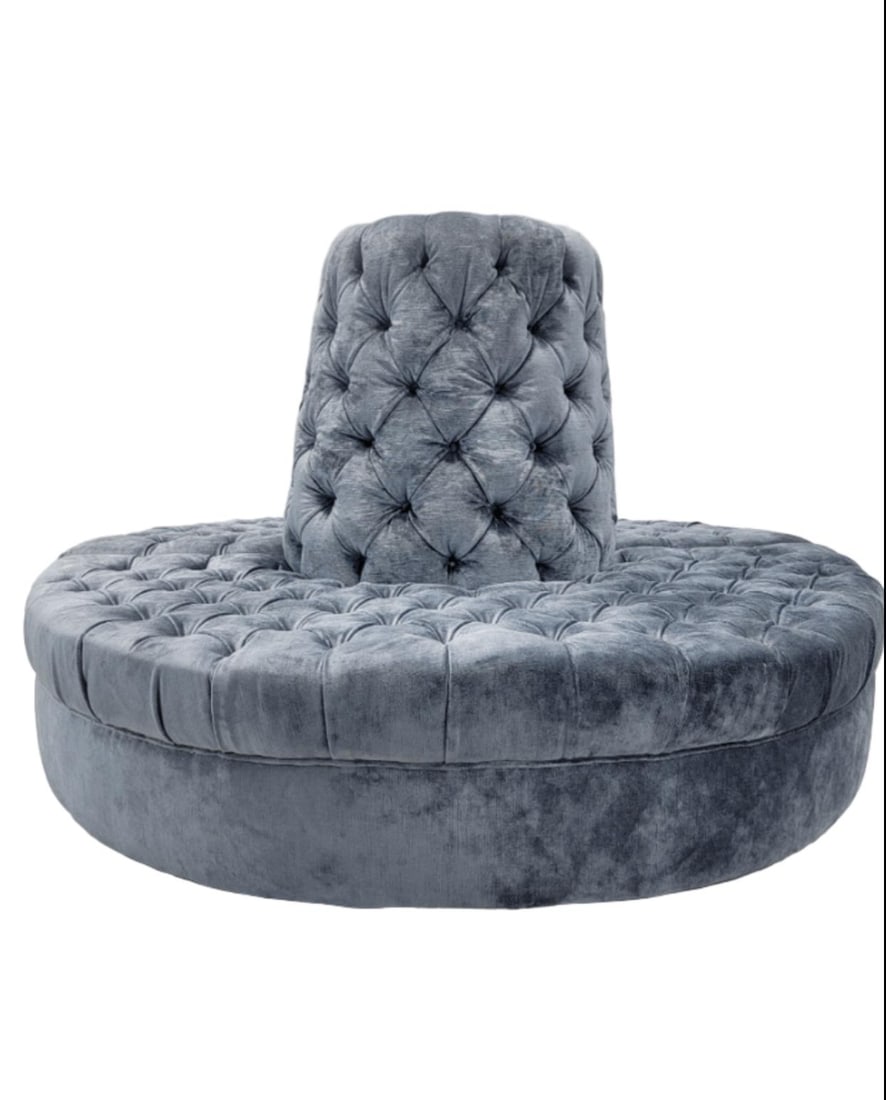 Vintage Banquet Tufted Lobby Sofa Newly Reupholstered - 3