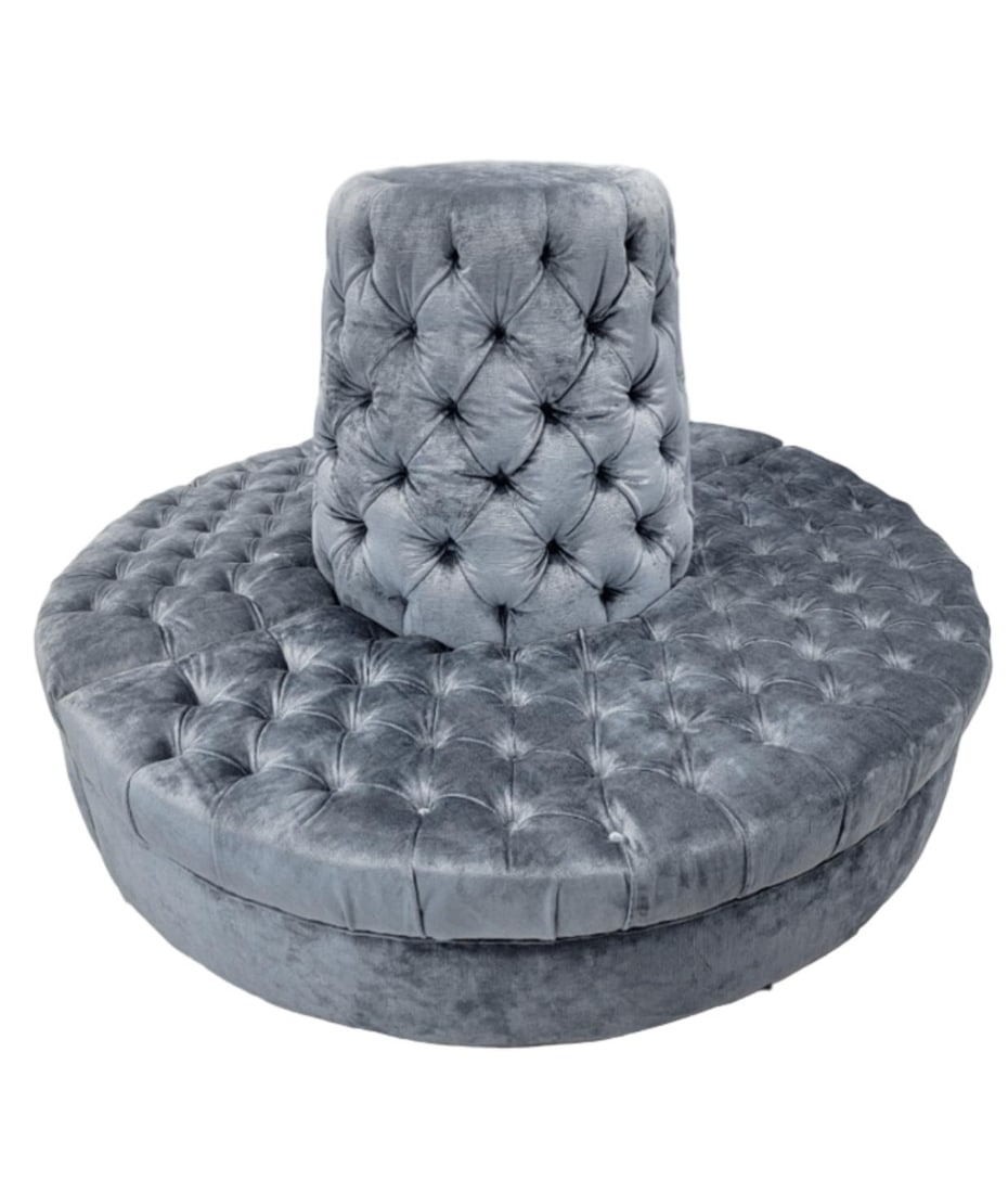 Vintage Banquet Tufted Lobby Sofa Newly Reupholstered - 4