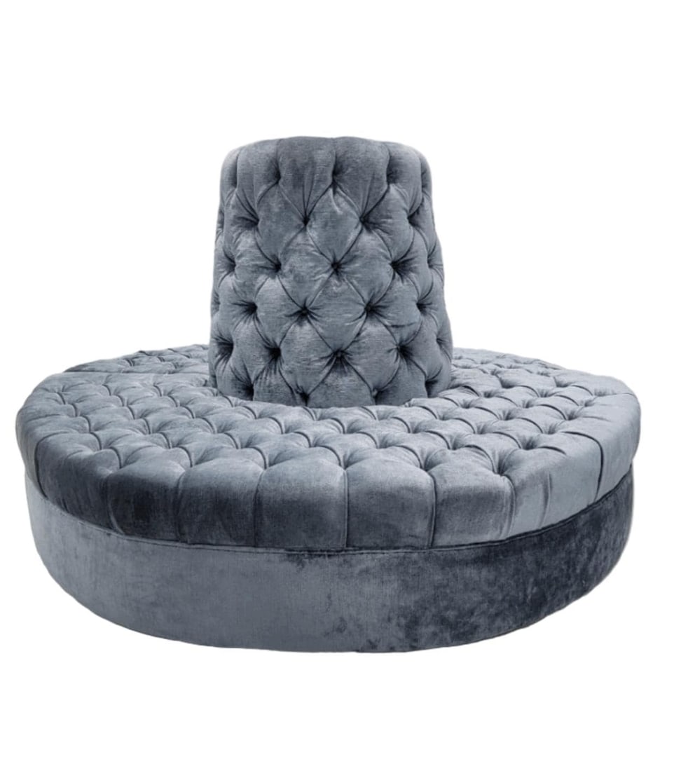 Vintage Banquet Tufted Lobby Sofa Newly Reupholstered - 5