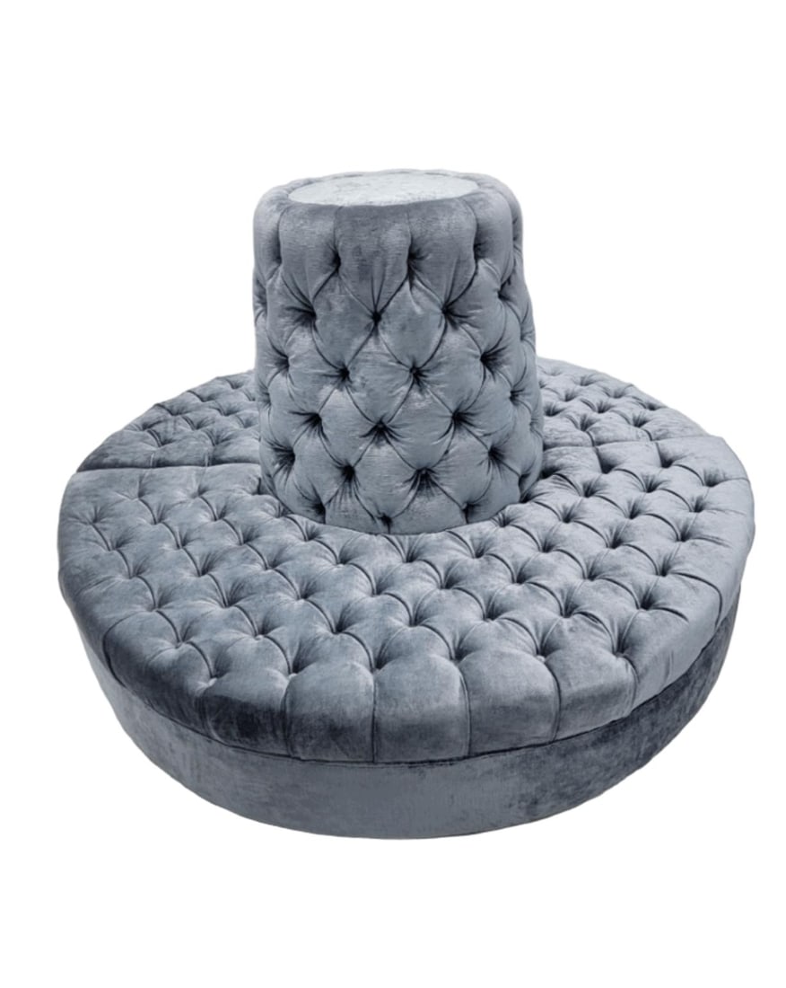 Vintage Banquet Tufted Lobby Sofa Newly Reupholstered - 8