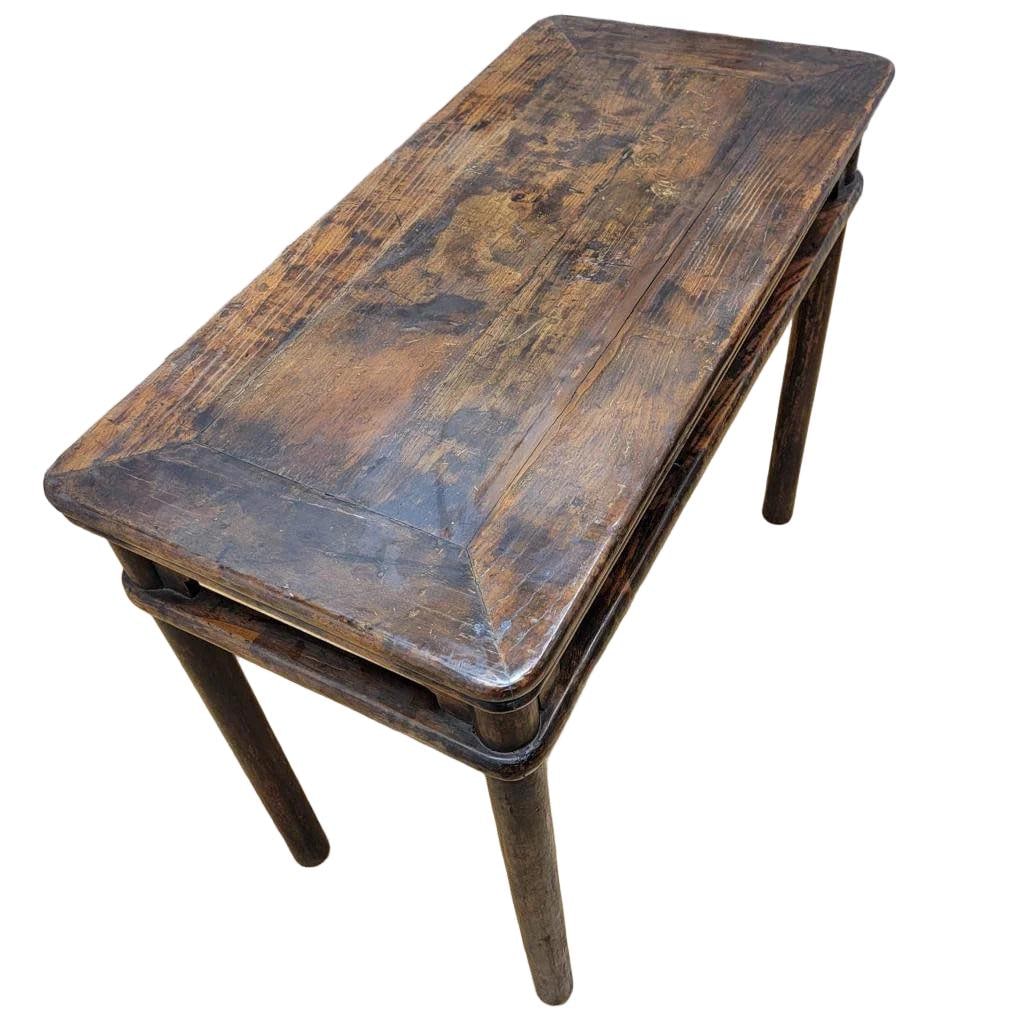 Antique Shanxi Province Elm Accent Table - 4