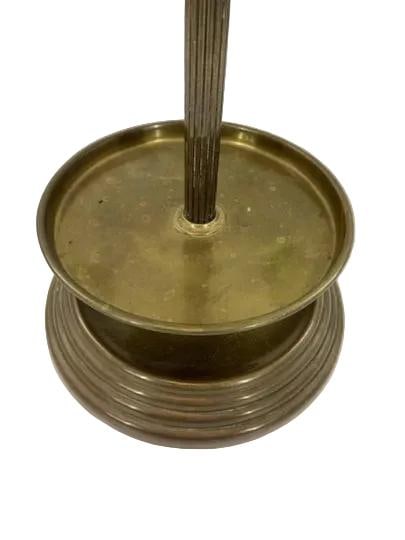 Antique Victorian Brass Shaving Stand Mirror with Candle Holders - 6