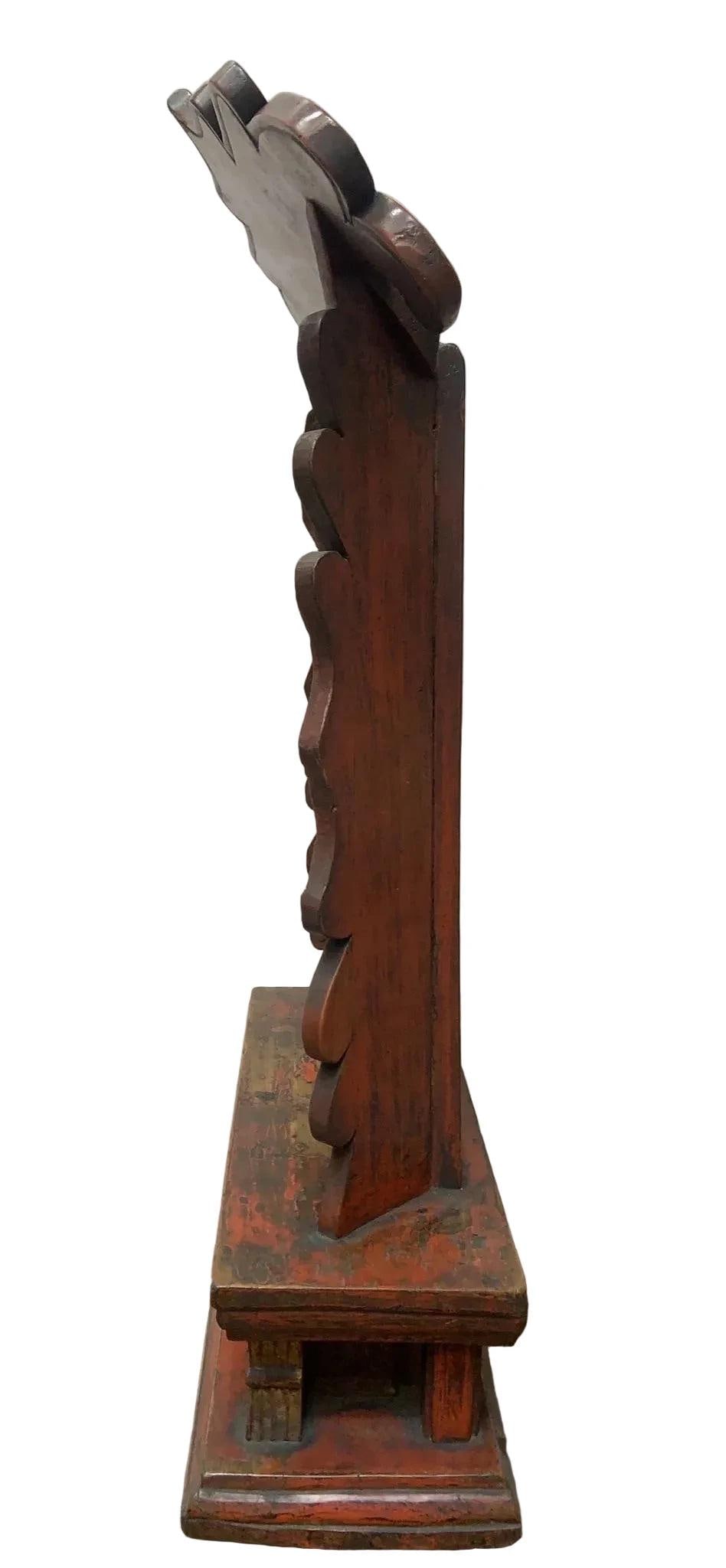 Antique Chinese Red Elm Ancestral Shrine - 5