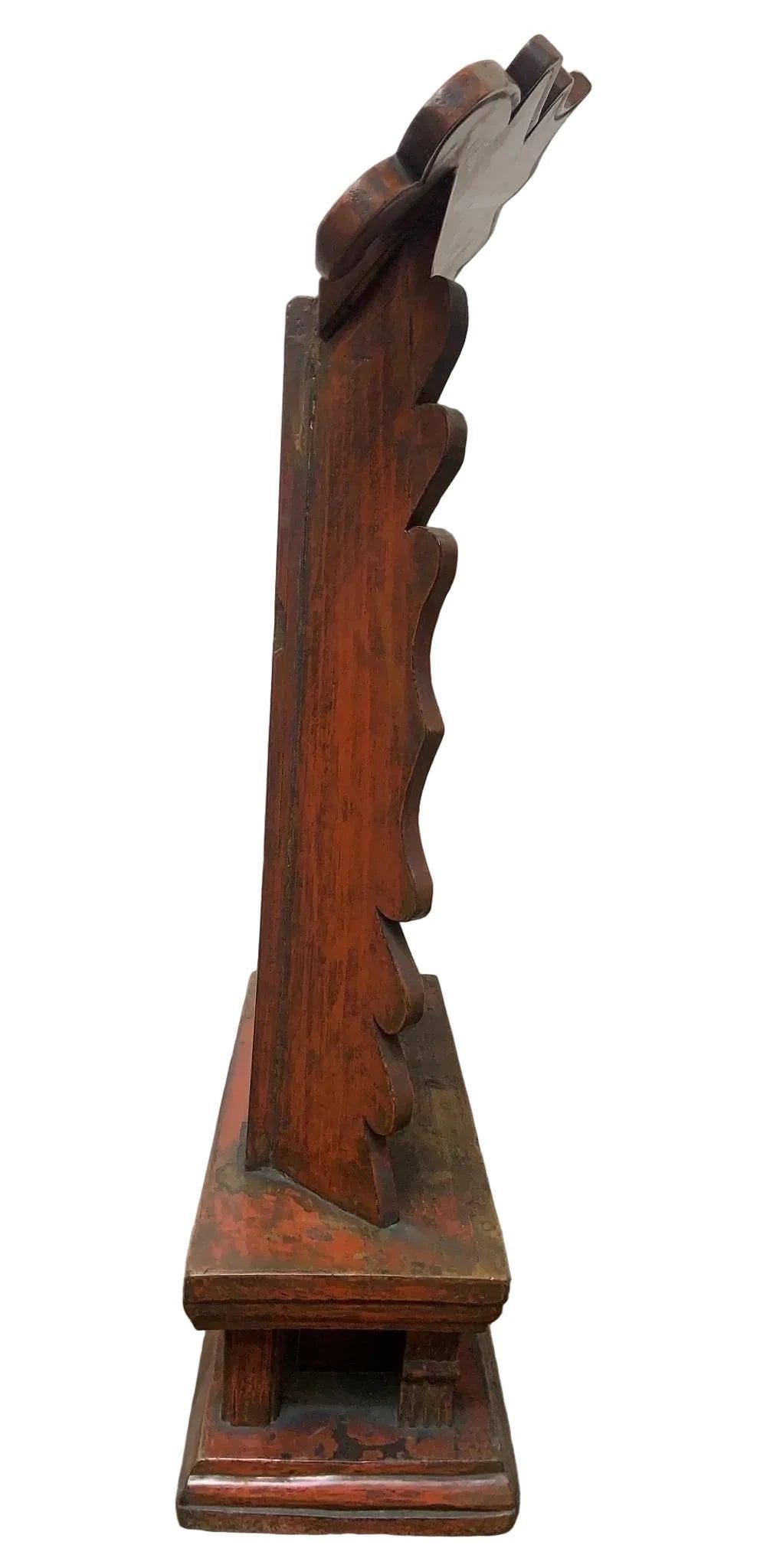 Antique Chinese Red Elm Ancestral Shrine - 6