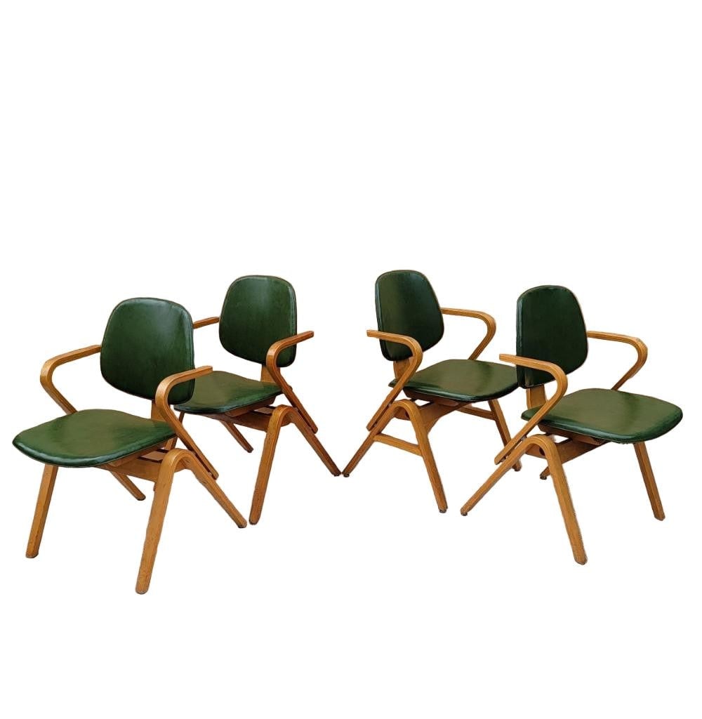MCM Plywood Dining Chairs by Joe Atkinson for Thonet - 4 - 3