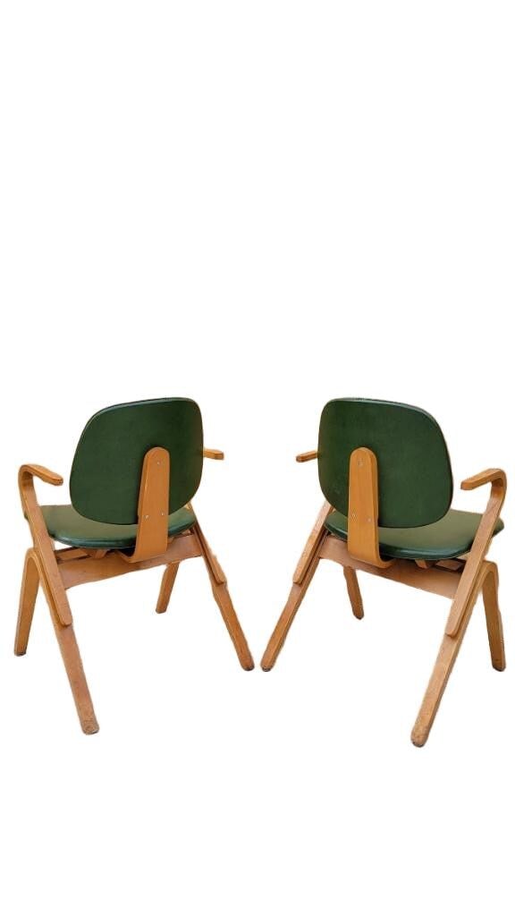 MCM Plywood Dining Chairs by Joe Atkinson for Thonet - 4 - 6