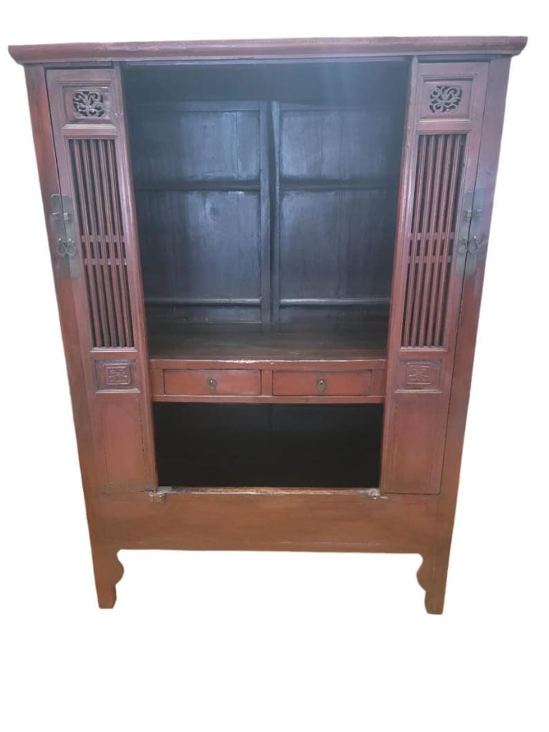 Antique Shanxi Province Red Elm Cabinet (1 of 6)