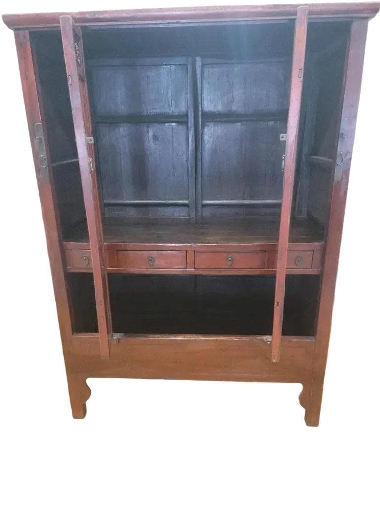 Antique Shanxi Province Red Elm Cabinet - 5