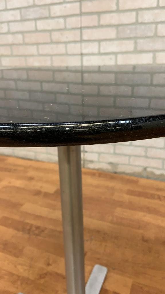 Vintage Granite Top Bistro Side Tables - Pair - 4
