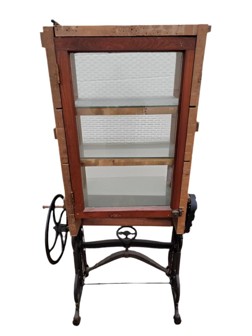 Antique Beste Deutsche Linen Press Mangel Machine - 4